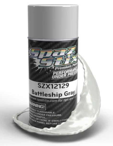 SZX12129 Spaz Stix - Battleship Gray Aerosol Paint, 3.5oz Can