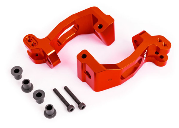 TRA9532R TRAXXAS Sledge Aluminum Right and Left Castor Blocks - Red-Anodized