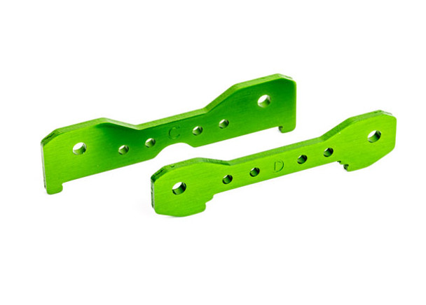 TRA9528G TRAXXAS Sledge Tie bars, rear, 6061-T6 aluminum (green-anodized)