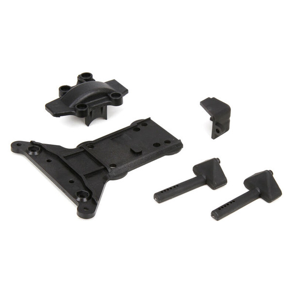 ECX231010 ECX Gear Cover/Kick Plate/Battery Mounts: 1/10 4WD All