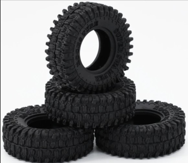 DTSCX24-150 HOBBY DETAILS Big 1.0inch C STYLE Micro Tires with Foams 4pcs Set for Axial SCX24