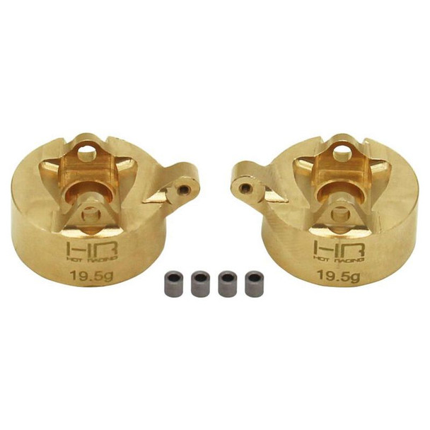 HRASXTF21XH HOT RACING Extra Heavy Brass Front Steering Knuckle Compatible with Axial SCX24