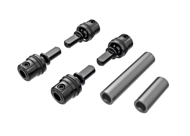 TRA9751-GRAY TRAXXAS TRX-4M Driveshafts, center, male (steel) (4)/ driveshafts, center, female, 6061-T6 aluminum (dark titanium-anodized) (front & rear)/ 1.6x7mm BCS (with threadlock) (4)