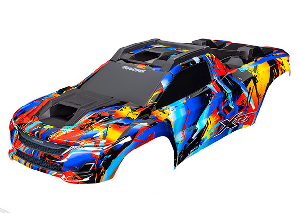 TRA7899 TRAXXAS Body, XRT™, Rock n' Roll (painted, decals applied) (assembled with front & rear body supports for clipless mounting, roof & hood skid pads)