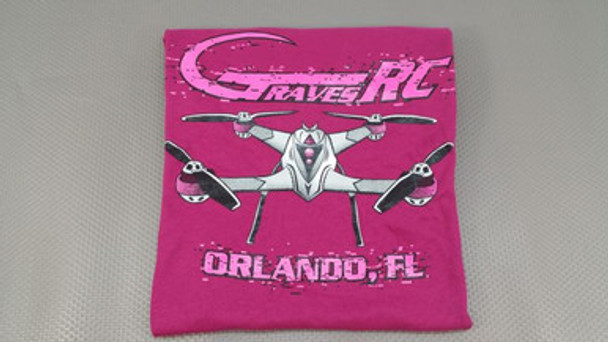 GVSQUADTEE1-C Graves RC Hobbies Quadcopter T-Shirt