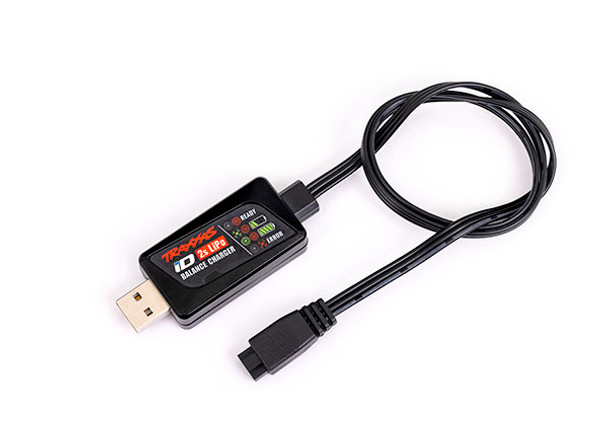 TRA9767 TRAXXAS Charger, iD® Balance, USB (2-cell 7.4 volt LiPo with iD® connector only)