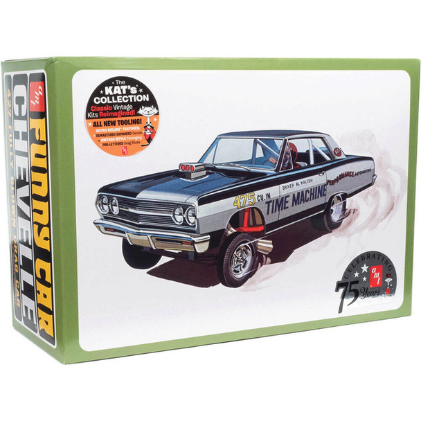 AMT1302 AMT 1/25 1965 Chevy Chevelle AWB Time Machine