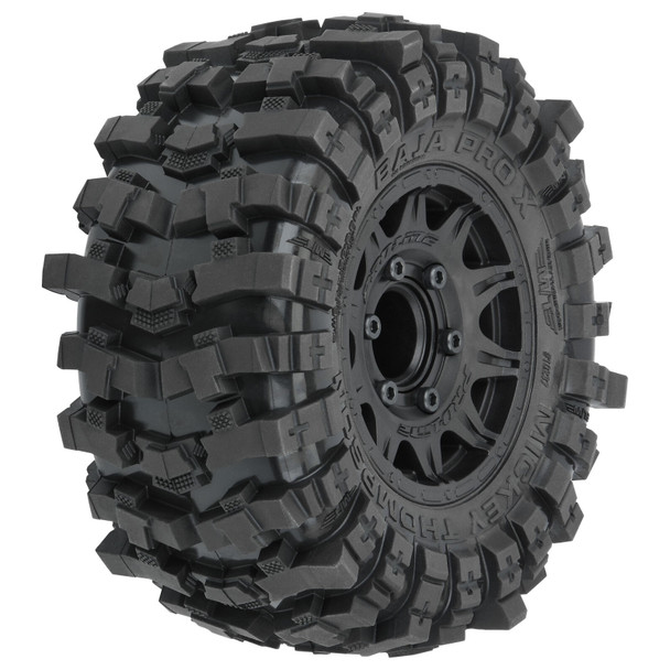 PRO1023710 PRO-LINE 1/10 Mickey Thompson Baja Pro X F/R 2.8" Tires Mounted on 12mm/13mm Raid (2)