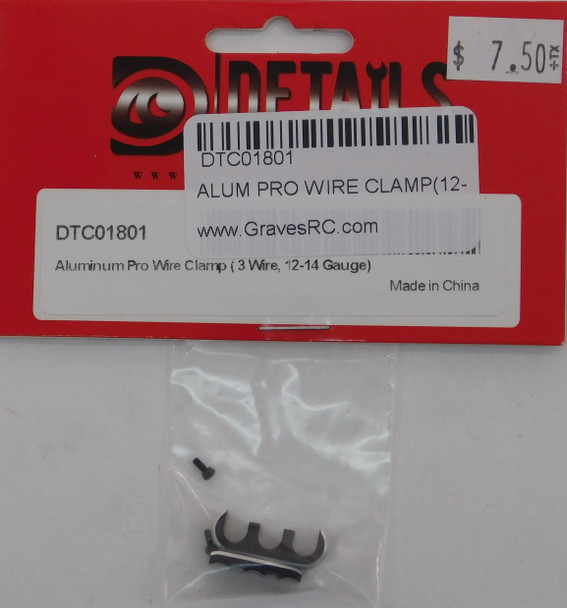 DTC01801 HOBBY DETAILS Aluminum Pro Wire Clamp (3 Wire, 12-14 Gauge)