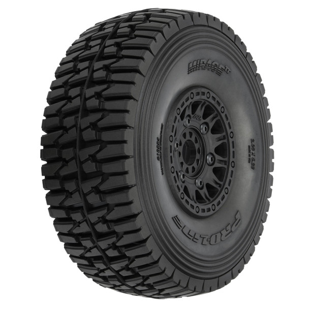 PRO1022410 PRO-LINE 1/7 Mirage TT Belted Front/Rear Tires Mounted on 17mm Black Raid (2): Mojave 6S, UDR
