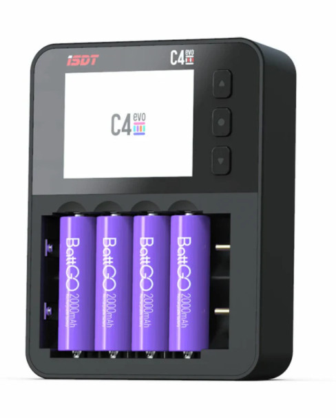 MAXISDC4EVO MAXX PRODUCTS ISDT C4 EVO 36W 8A 6 Channels Smart Battery Charger with USB Output for 18650 26650 AA AAA Battery