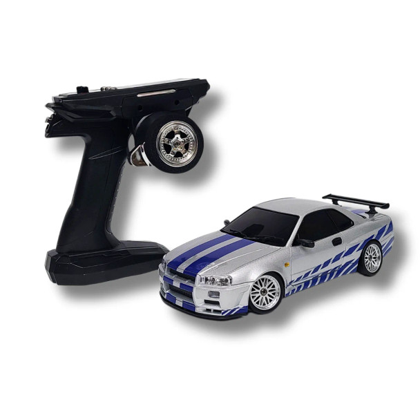 IMXLD11899S IMEX LDRC Skyline R34 Drift Car with Diecast Metal Body - Silver