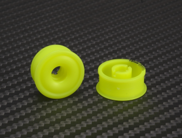 PNRMR2089F1-19 PN RACING Mini-Z 2WD Machine Delrin Cut Yellow Formula 8.5x19mm Flanged Wheel F1