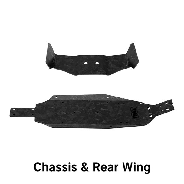 INJLOS2628 INJORA Forged Carbon Fiber Chassis & Rear Wing for 1/24 Losi Micro-B Buggy INJLOS2628 INJORA Forged Carbon Fiber Chassis & Rear Wing for 1/24 Losi Micro-B Buggy