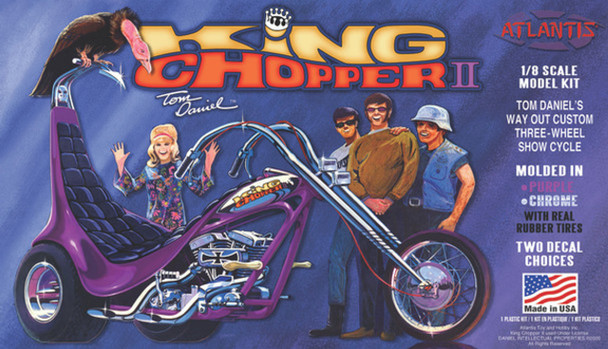 AANM224 ATLANTIS 1/8 Tom Daniel King Chopper II Trike Plastic Model Kit