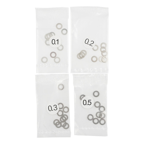 YA0644 YEAH RACING 3x5mm Stainless Steel Spacer (Shim) Set 0.1mm, 0.2mm, 0.3mm & 0.5mm