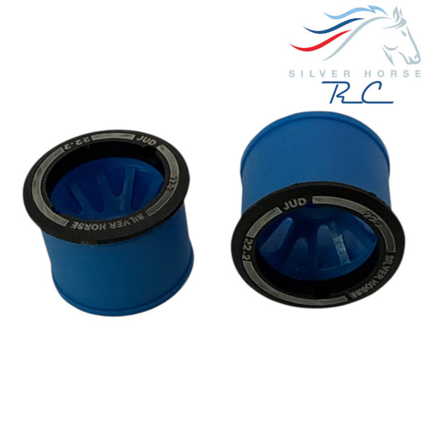 NXUSA-EVO-R-0-BL SILVER HORSE Special Edition 2WD "JUD" Rear 11mm Threaded Carbon-Fiber Reinforced EVO Wheels (0 Offset) - Blue