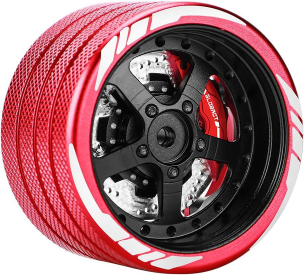 PHB5962 POWER HOBBY Aluminum RC Hnad Steering Wheel w/Brake Disk - Flysky NB4 - Red