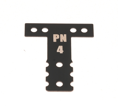 PNRMR3074K PN RACING Mini-Z MR03/MR04 MM Spring Steel T-Plate #4 (Medium) - Black