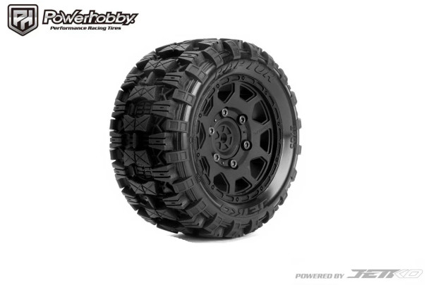 PHB2705CBMSGB POWER HOBBY 1/10 2.8" ST Raptor Belted Tires (2) w/Removable Hex Wheels