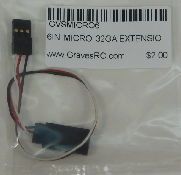 GVSMICRO6 GRAVES RC HOBBIES 6 Inch Micro 32GA Extension