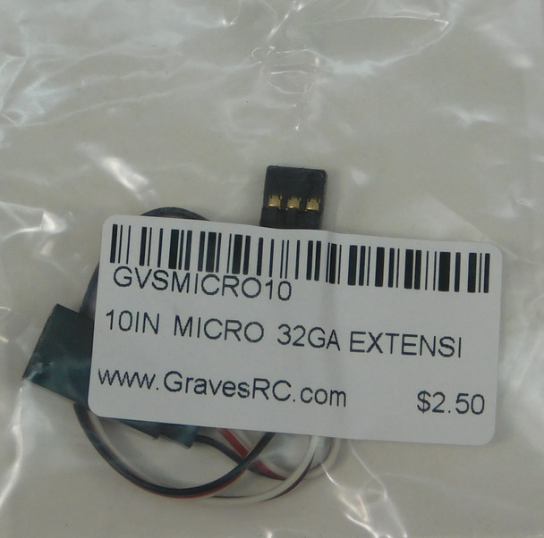 GVSMICRO10 GRAVES RC HOBBIES 10 Inch Micro 32GA Extension