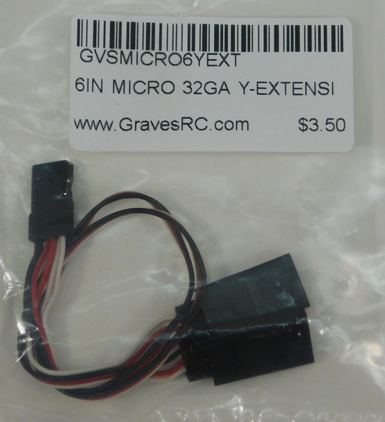 GVSMICRO6YEXT GRAVES RC HOBBIES 6 Inch Micro 32GA Y-Extension