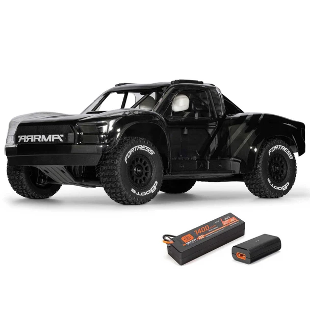 ARA2104KT1 ARRMA 1/16 Mojave GROM RTA 4x4 Small Scale Desert Truck Kit (Battery & Charger Included) - Clear/Black Features