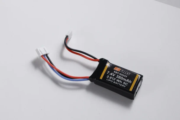 FMMC1389 FMS F 2S 7.4V 380mAh LiPo Battery without PCM (Protective Circuit Module)