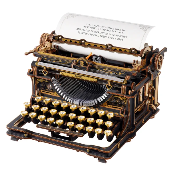 ROELK703B ROBOTIME ROKR Mechanical Typewriter Wooden 3D Puzzle (Classic Version)