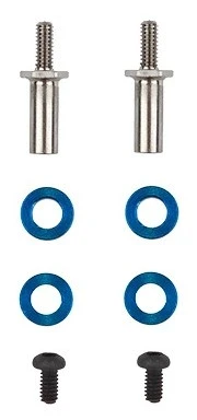 ASC21637 ASSOCIATED RC28R FT Adjustable Front Axles, Titanium