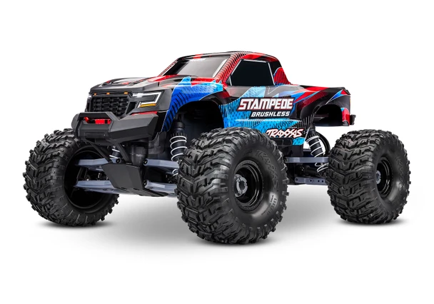 TRA136454-4RED TRAXXAS 1/10 Stampede 2WD Brushless Monster Truck - Red
