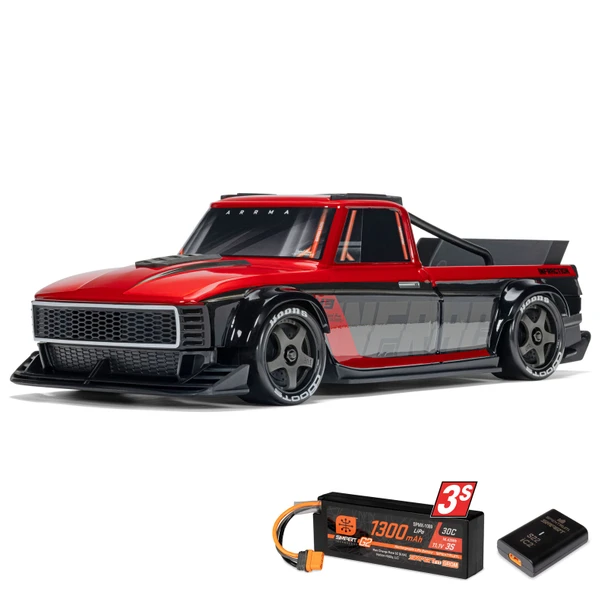 ARA2315ST1 ARRMA 1/12 Infraction GROM 3S (Battery & Charger Included) - Red