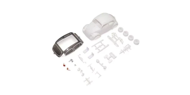 KYOMZN240 KYOSHO VW Beetle 1966 Model White Body Set (w/Rims)