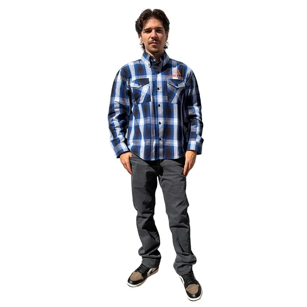 BOLSTWBL2X BOLD RC White/Blue/Black Flannel Shirt - 2XL