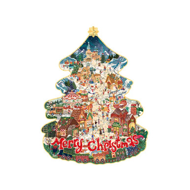 リノ　クリスマスpopup コンプリート ROETA007 ROBOTIME Rowood Christmas Town Wooden Jigsaw Puzzle