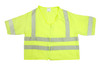 FRANK WINNE 97430 Vest Class 3 w/ Sleeves Tear-Away Lime Mesh w/Silver Reflective Stripe Small/Mediu