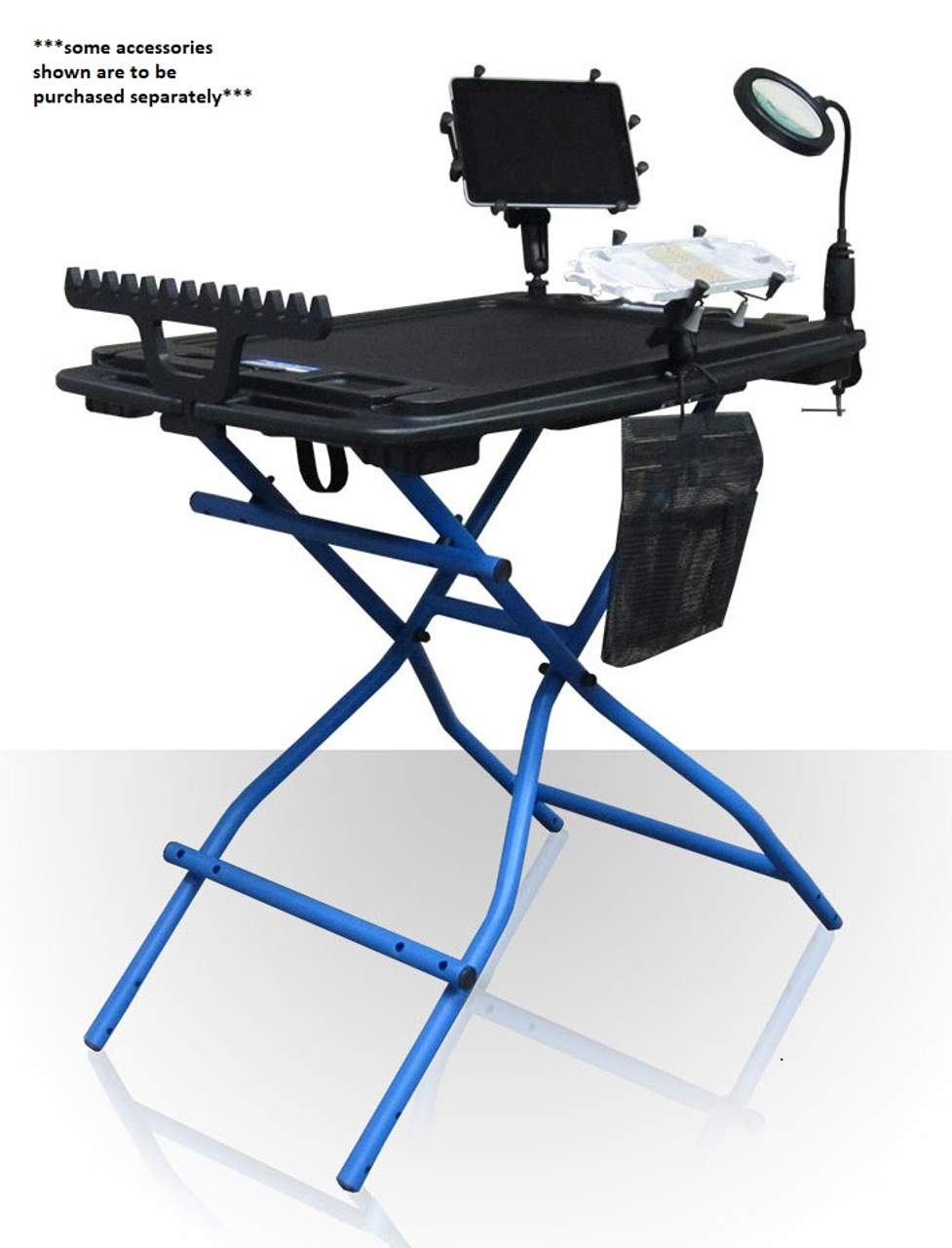 UTECK 55701 Fiber Optic Splicing Workstation, includes floor stand and two stand-off props with adju