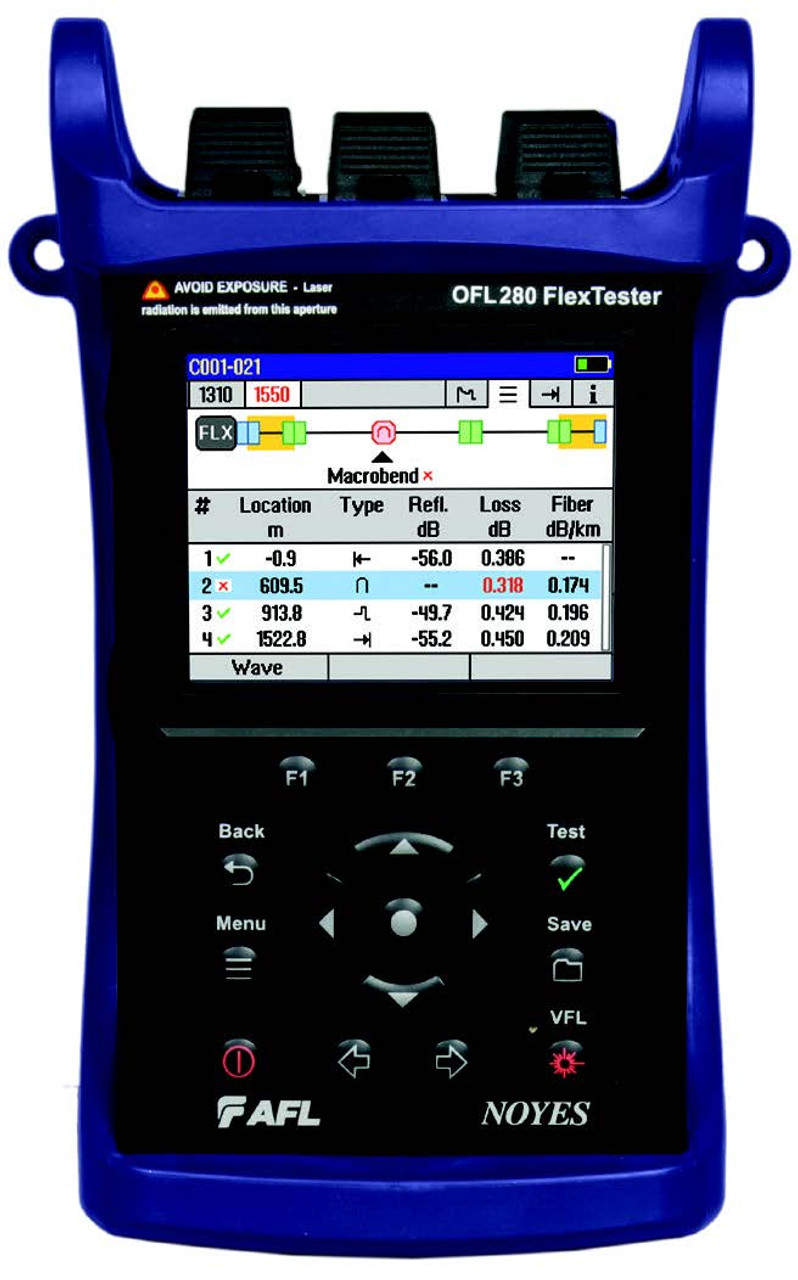 AFL OFL280-103U FLEX TESTER 1310/1550 SM PON OTDR 1310/1550/1625 (REFURBED)