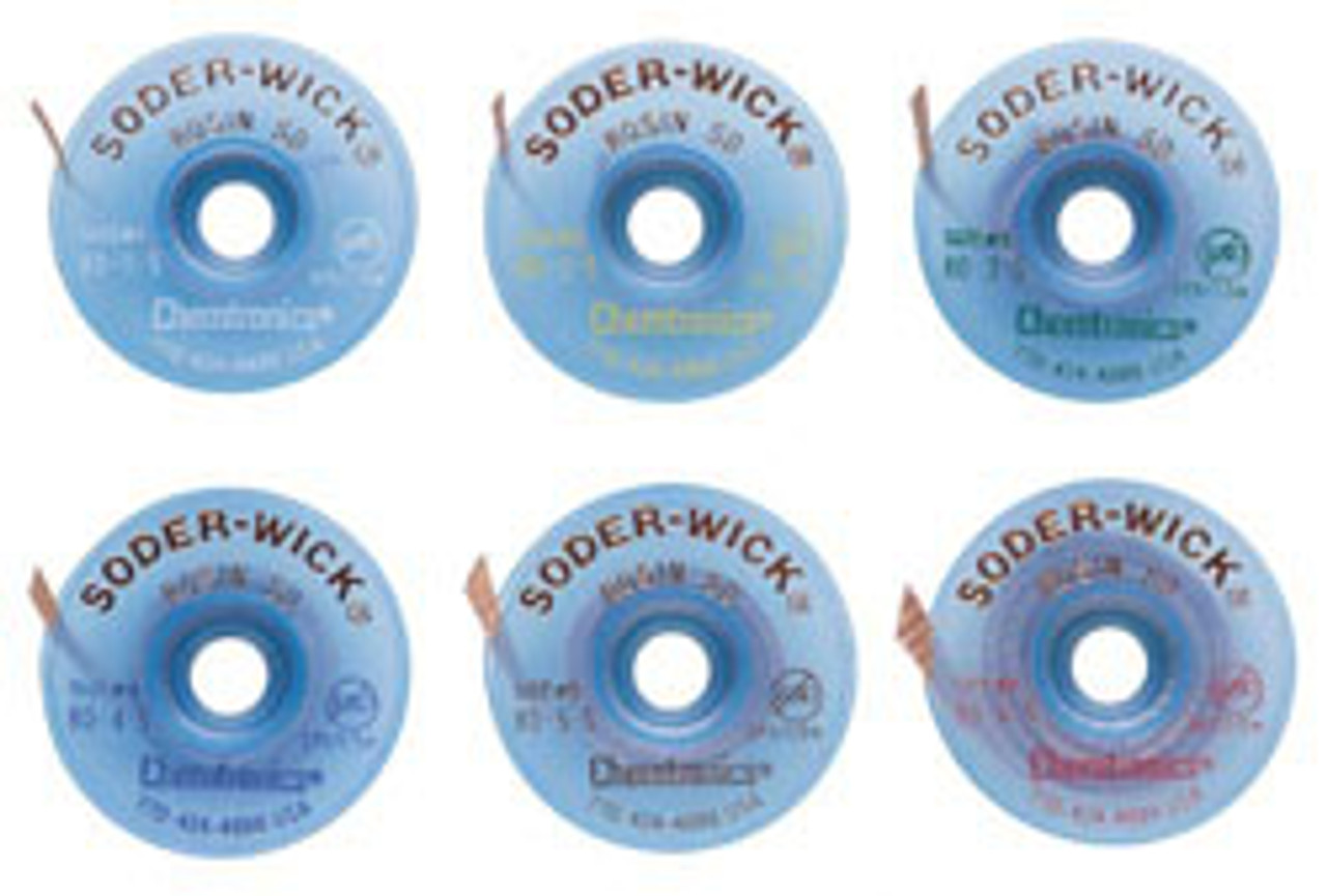 Chemtronics SW18035 Soder-Wick Rosin SD The fastest, safest rosin flux desoldering braid packaged i