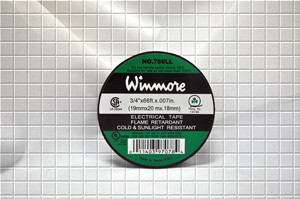 FRANK WINNE 97428 Tape Electrical Black Premium All Weather 1-1/2Â” x 66' 8.5 mil  100/Case PER Roll