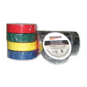 PREMIER PT-88 TAPE 3/4" x 36' BLACK VINYL ELECTRICAL TAPE PER ROLL
