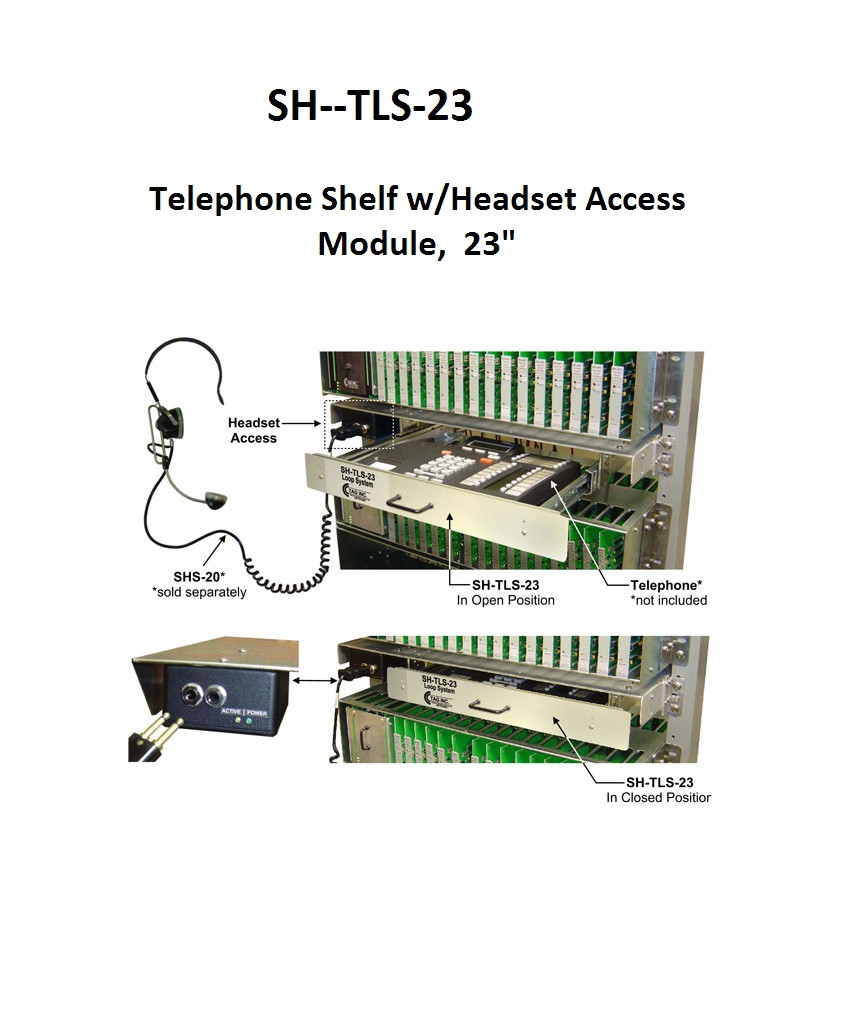 TAG SH-TLS-23 TELEPHONE SHELF W/ HEADSET ACCESS, 23" NEW