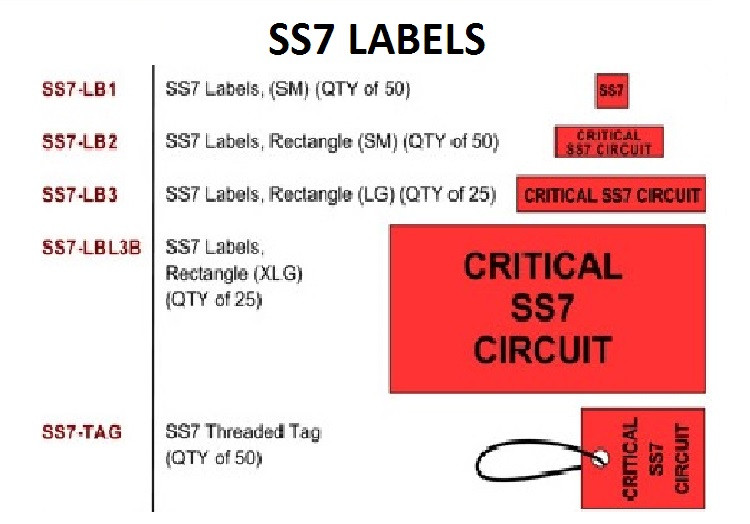 TAG SS7-LB2 SS7 REPL LABELS - RECTANGLE (SMALL) (qty of 50) NEW