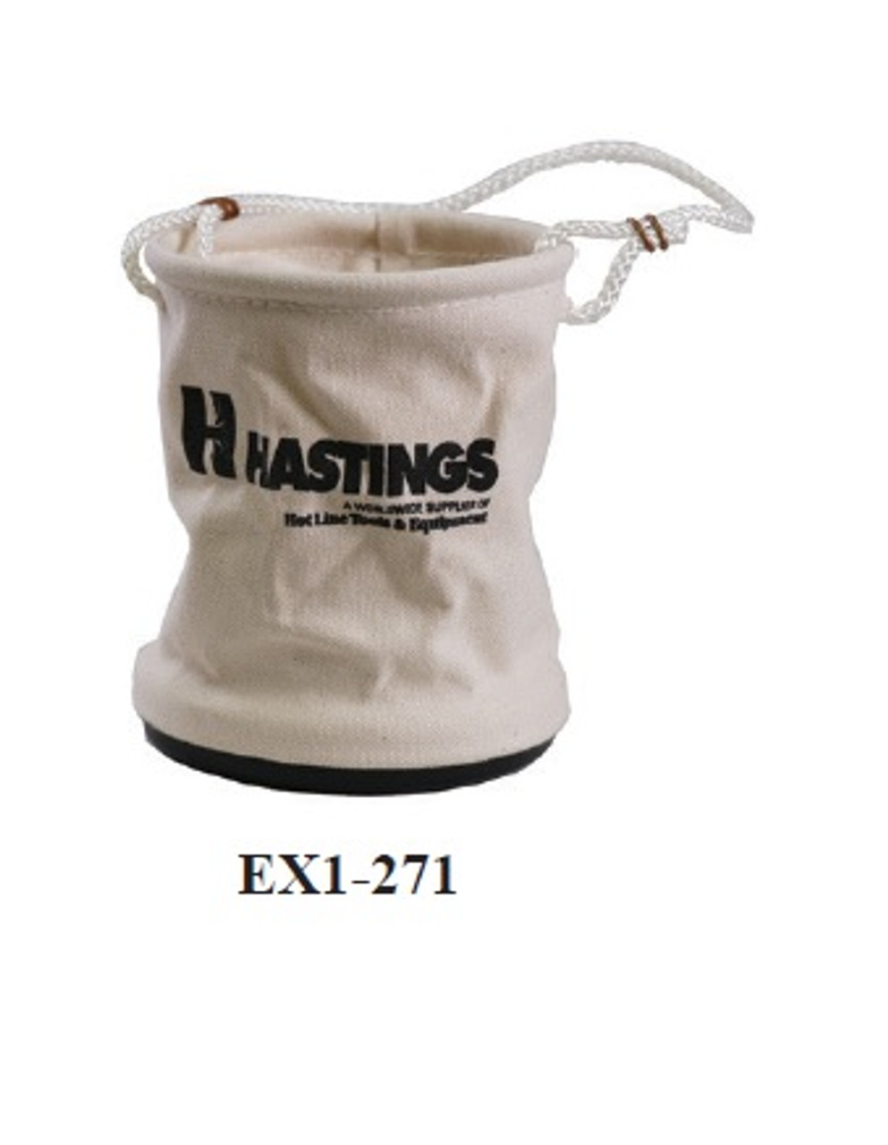 HASTINGS EX1-271 Small Mini-Bucket, Canvas 6inches deep x 4 inches diameter NEW