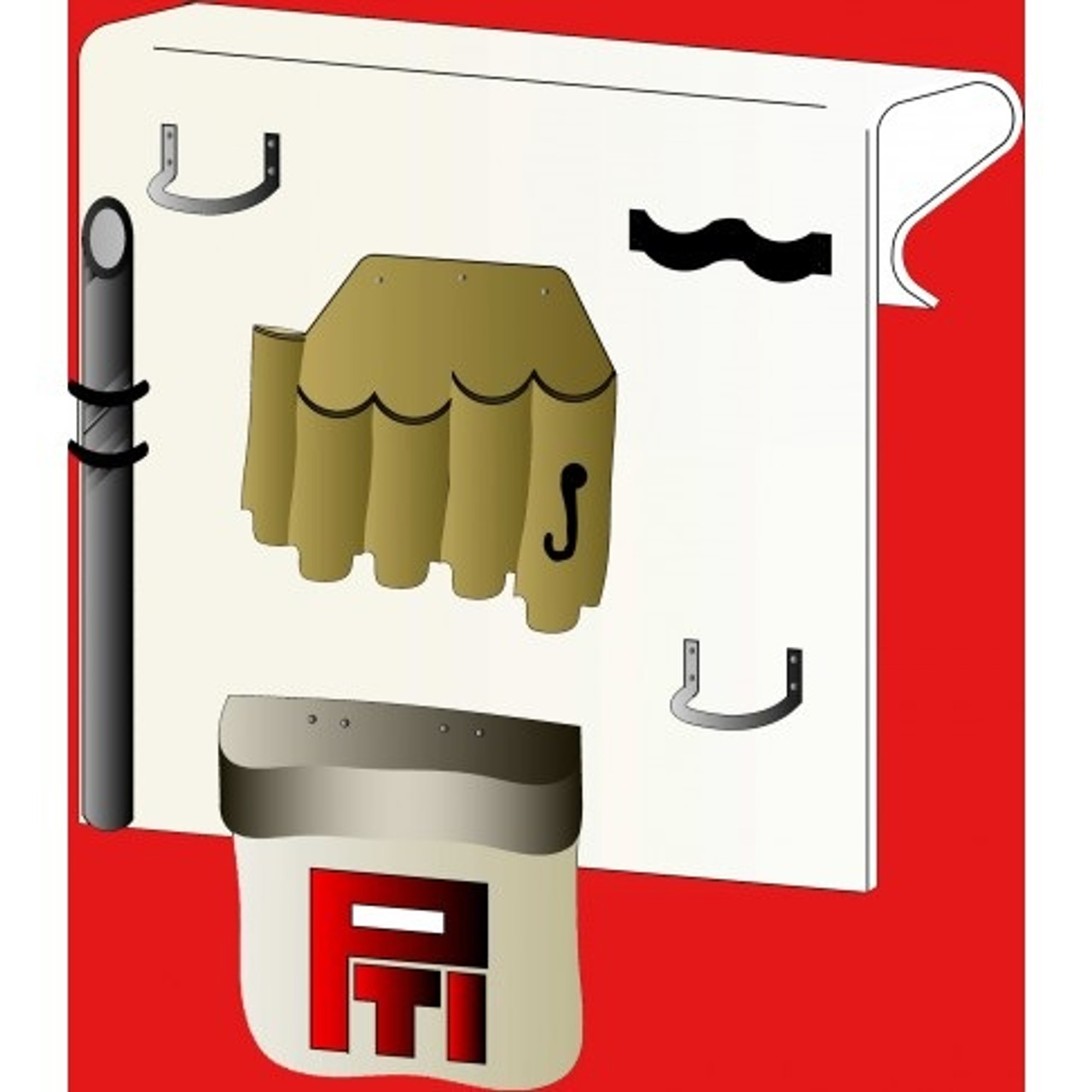 PLASTIC TECHNIQUES  210065 Tool Organizers TO w/Bit holder, metal hammar rings, 5 pkt organizer,  le