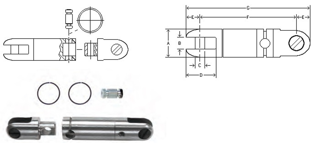 DCD 00555-004 Breakaway Pin Kit 400 Lb, 10/kit NEW
