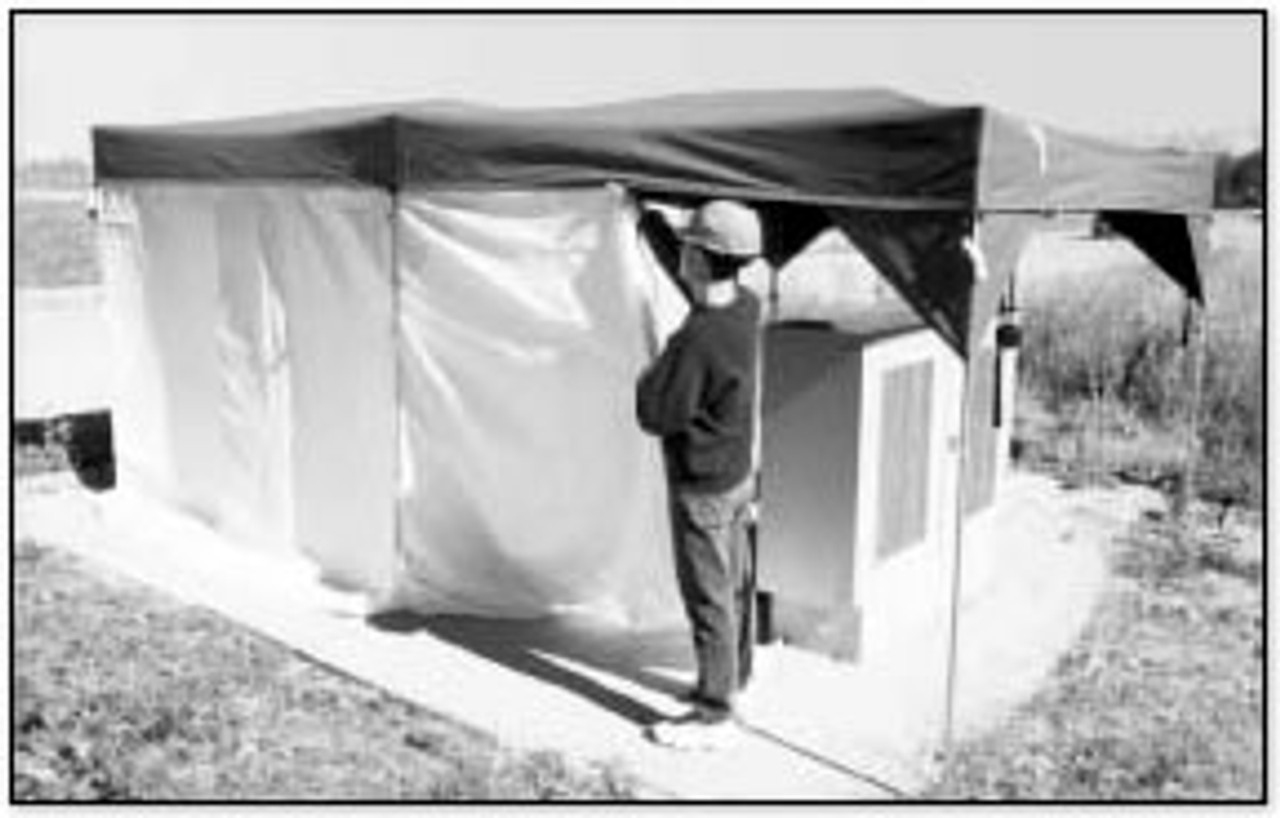 POP N WORK (FOF) FX-20824-HDD TWO CONNECTING TENTS COVERING A 20' X 8' SPACE