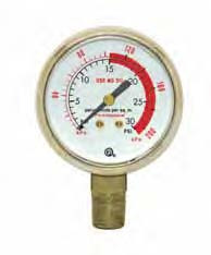 UNIWELD G22SD 2.5" 30 PSI (RED LINE) GOLD STEEL, B.M. GAUGE UPC 54624 NEW