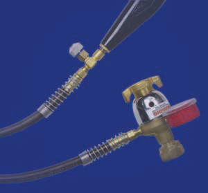 UNIWELD H11SS 6 FT. ACETYLENE HOSE WITH TWO HOSE SPRINGS, A-CONNECT UPC 43472 NEW